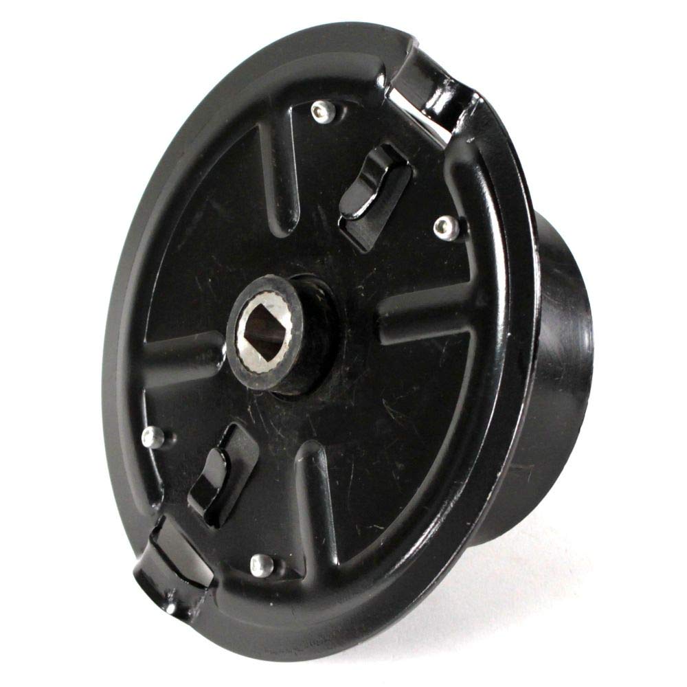 Husqvarna carrier plate front view showing mounting holes and finish for accurate fit