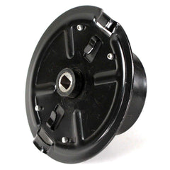 Husqvarna carrier plate front view showing mounting holes and finish for accurate fit