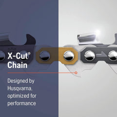 Husqvarna chain mounted on 28-inch bar demonstrating fit and performance