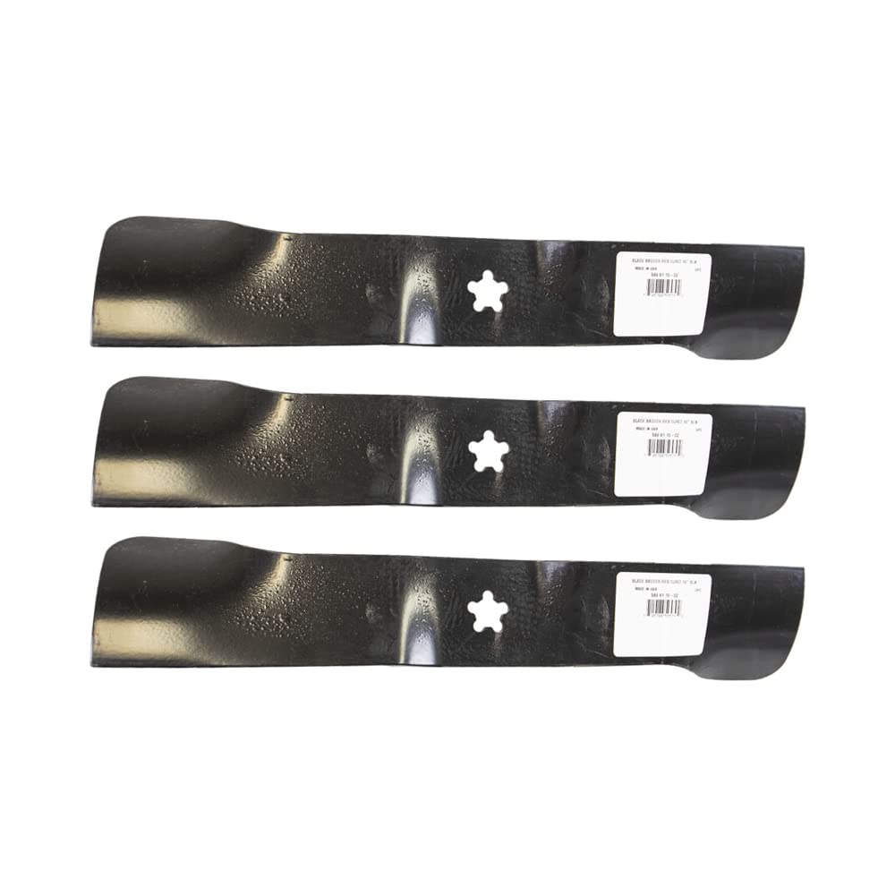 Husqvarna 3-pack blades front view showing OEM packaging and fit confirmation benefit