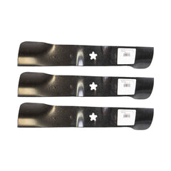 Husqvarna 3-pack blades front view showing OEM packaging and fit confirmation benefit