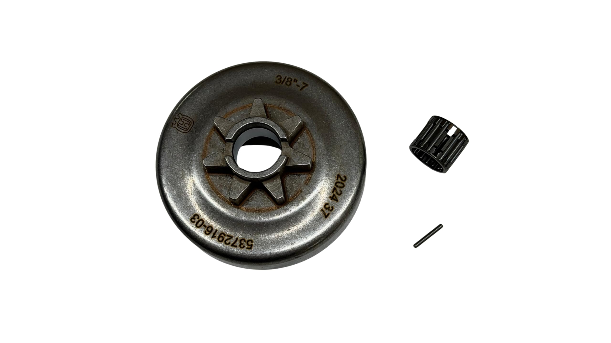 Husqvarna clutch drum front view showing fit and durable finish for reliable power transfer