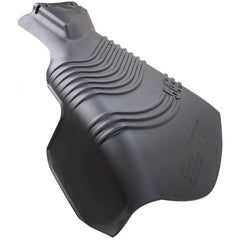 Husqvarna deflector shield front view showing full shape and coverage benefit
