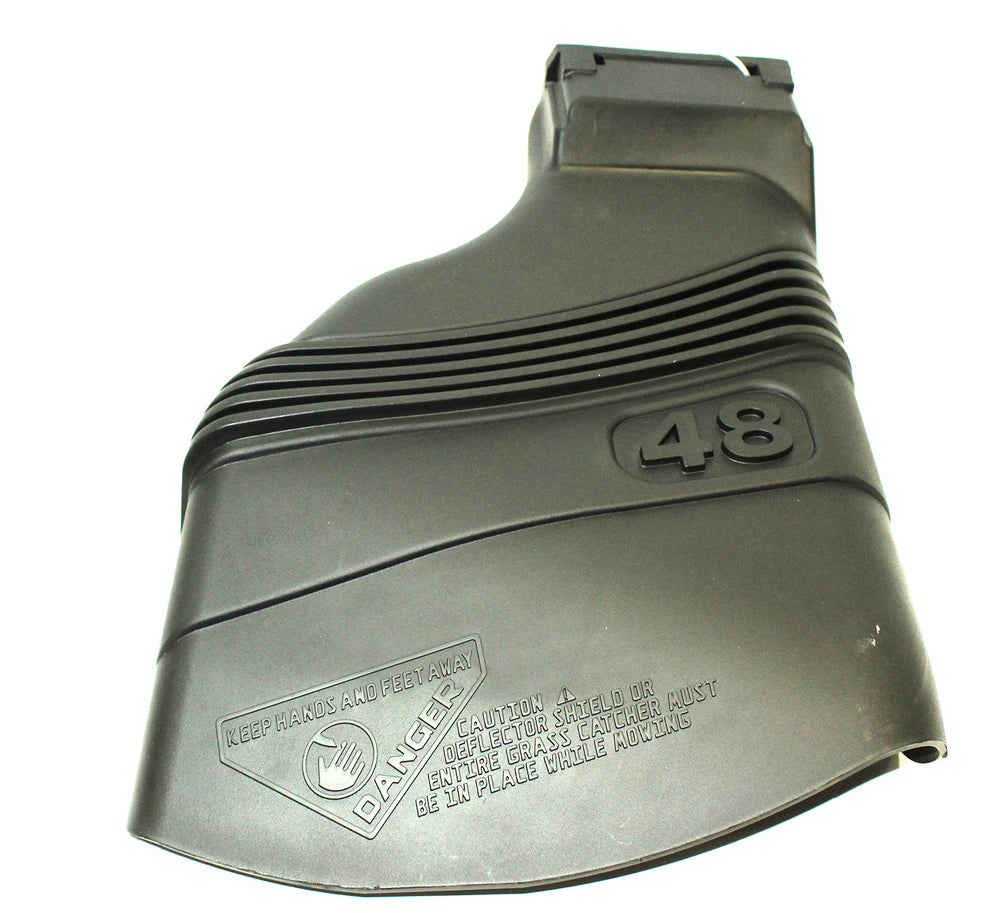 Husqvarna deflector shield front view showing fit and protective function