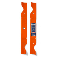 Husqvarna front-facing blades showing full length and balanced design for cleaner cuts