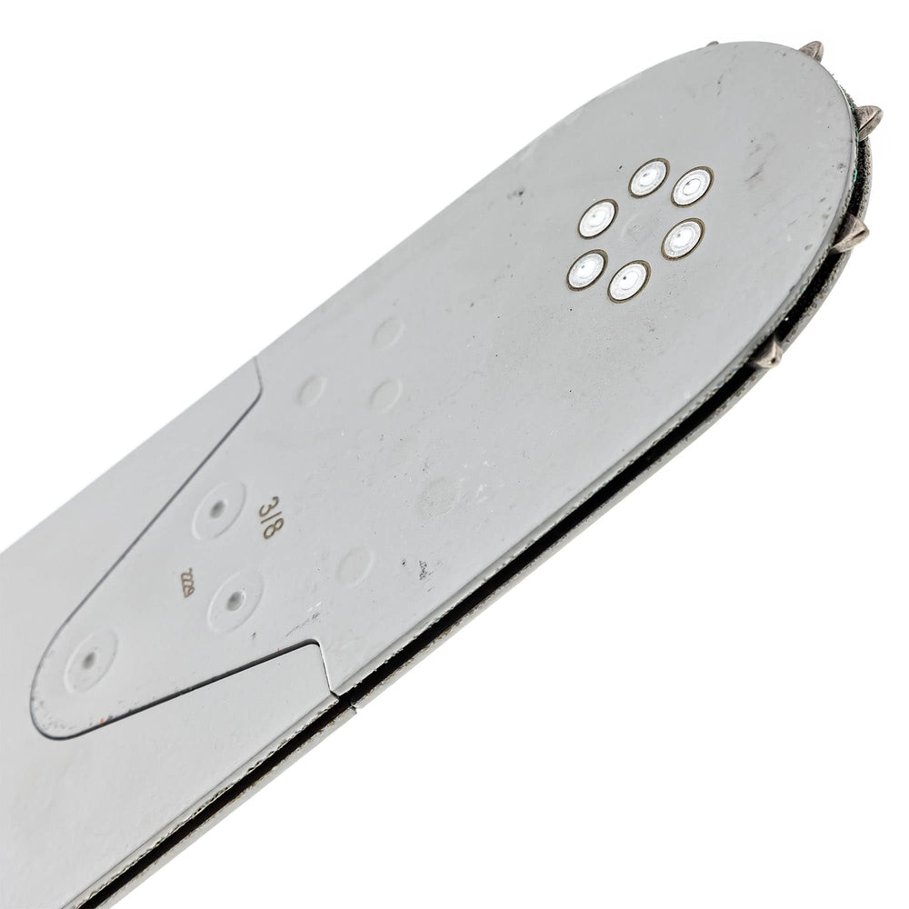 Husqvarna guide bar installed on chainsaw demonstrating proper fit and performance