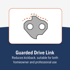Husqvarna H‑80 chain placed beside ruler showing 20 inch length for accurate fit verification