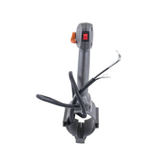 Husqvarna handle assembly front view showing grip and mounting benefits