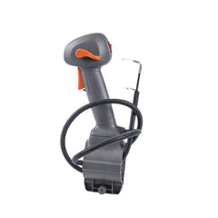 Husqvarna handle assembly installed on 150BT blower illustrating correct fit