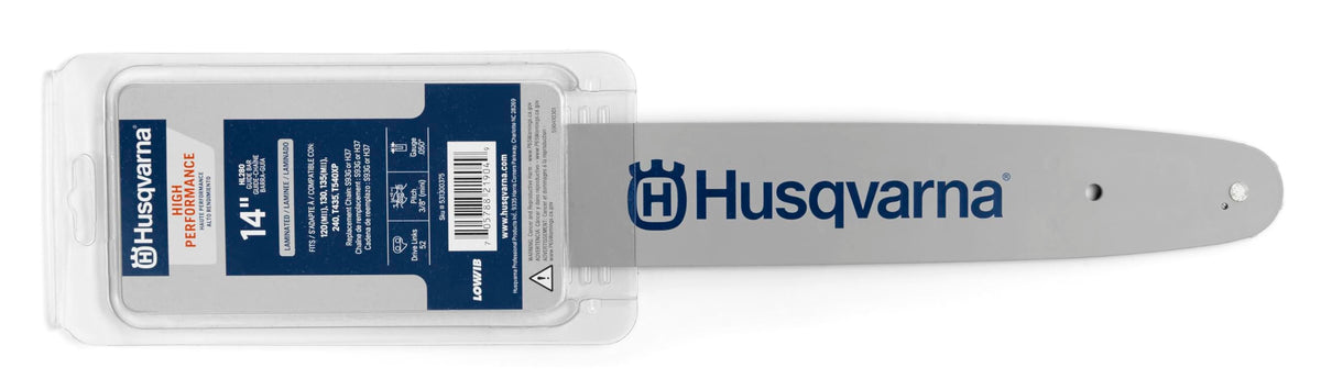 Husqvarna HL280 front view showing bar length and laminated finish for durability