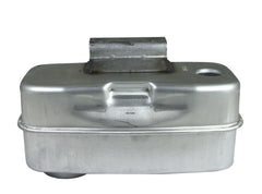 Husqvarna muffler front view showing mounting points and exact OEM fit