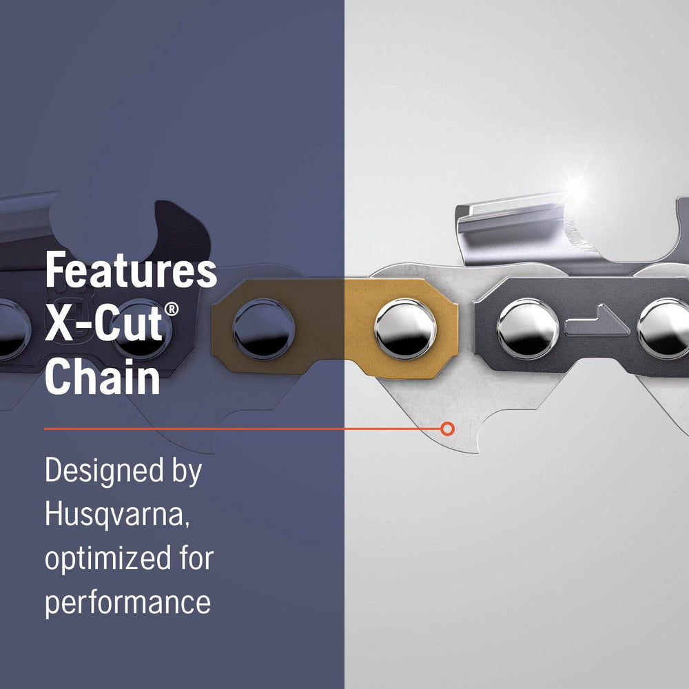 Husqvarna PA310 in use pruning a branch demonstrating safe ladder-free trimming benefit