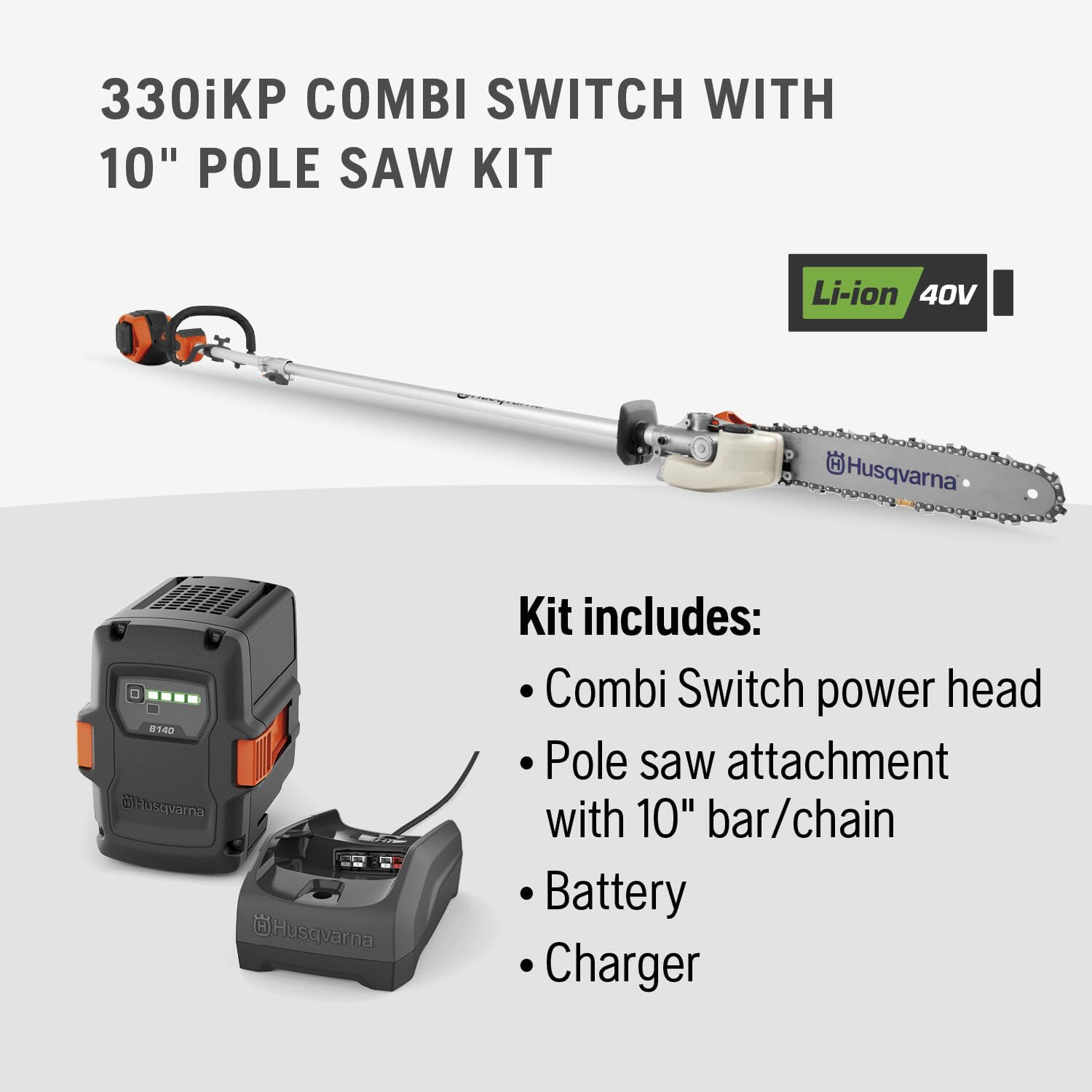 Husqvarna scale comparison with user to illustrate maximum reach