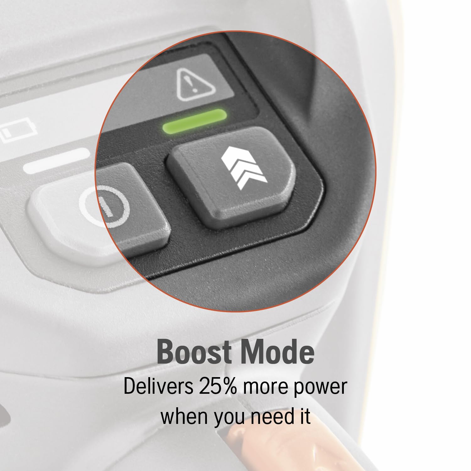 Husqvarna side handle detail improving control and comfort during cuts