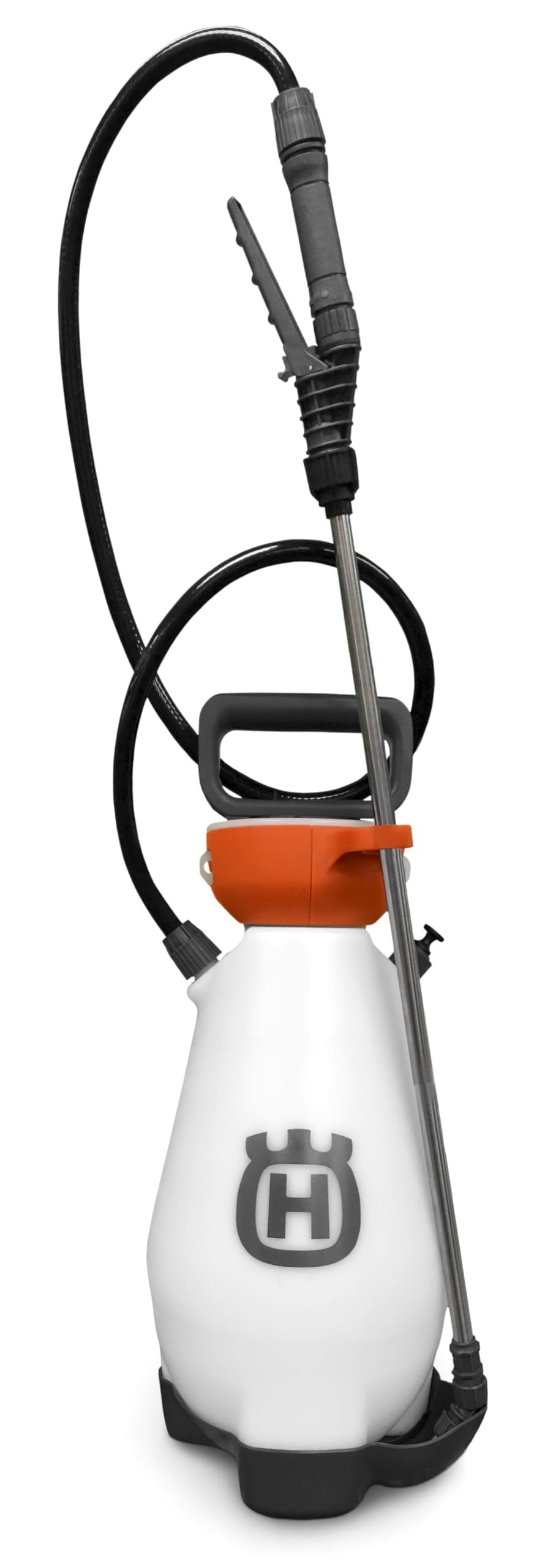 Husqvarna stainless steel wand close-up highlighting chemical resistance and durability