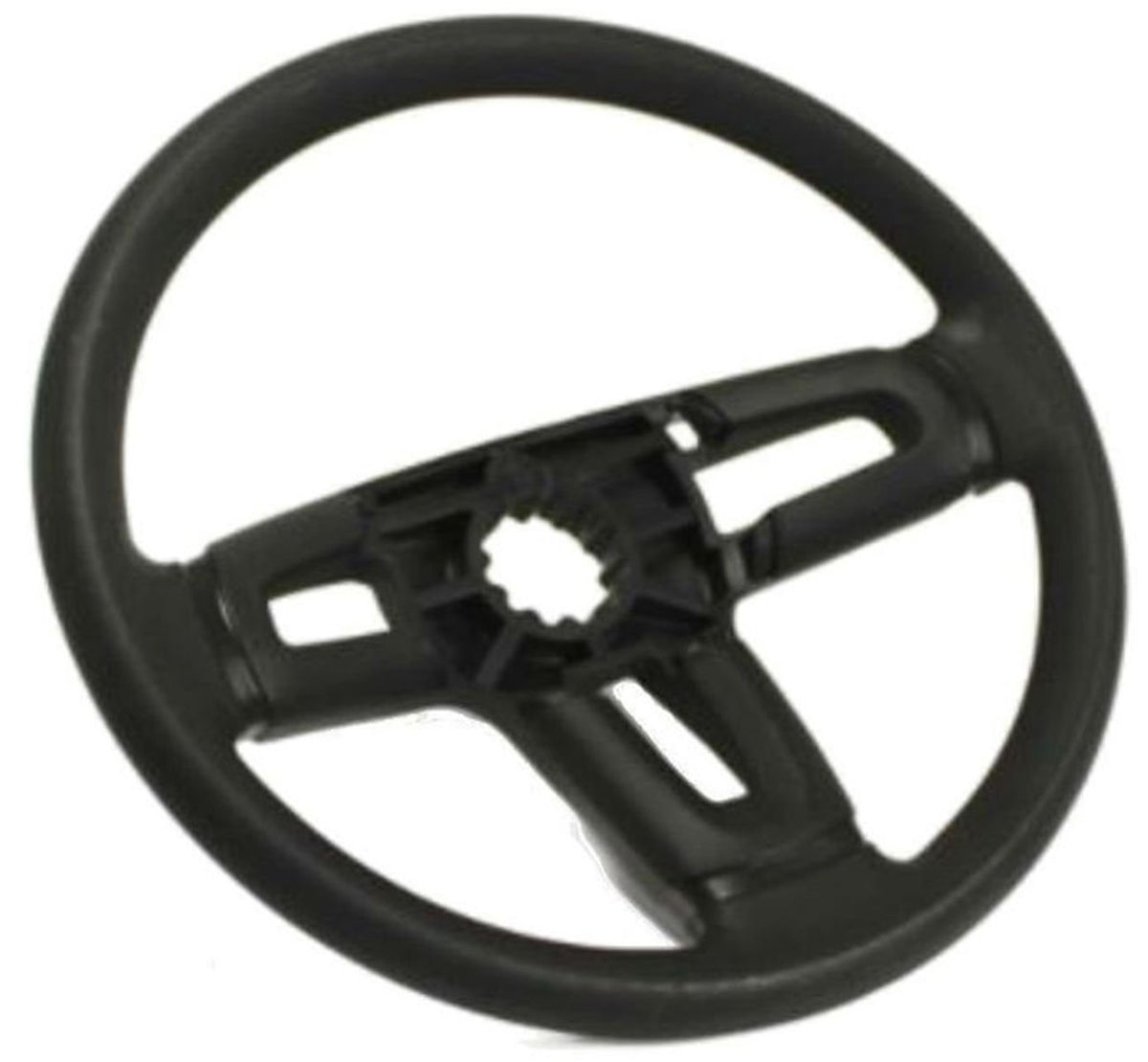 Husqvarna steering wheel front view showing grip and OEM finish for reliable control