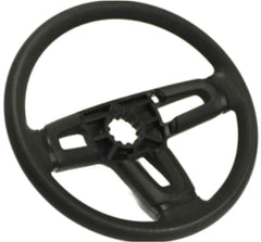 Husqvarna steering wheel installed on a lawn tractor demonstrating restored steering