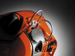 Husqvarna T435 top-handle grip focused on ergonomic control and safe aerial operation