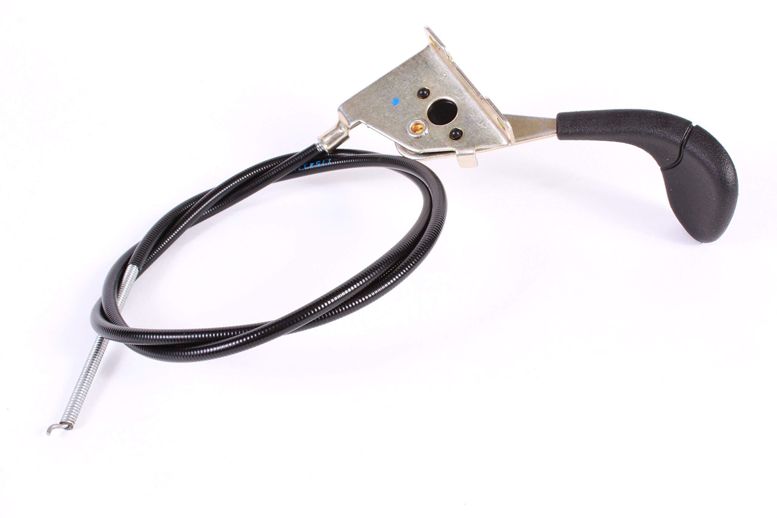 Husqvarna throttle cable close-up of end fitting demonstrating correct fitment