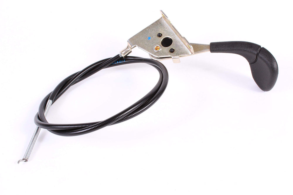 Husqvarna throttle cable close-up of end fitting demonstrating correct fitment