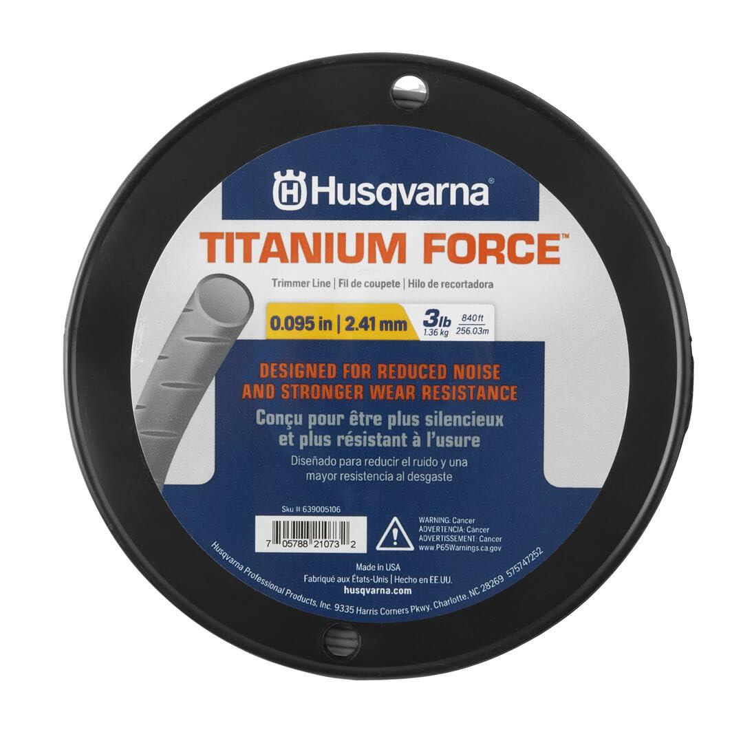 Husqvarna close-up of line texture highlighting durability benefit