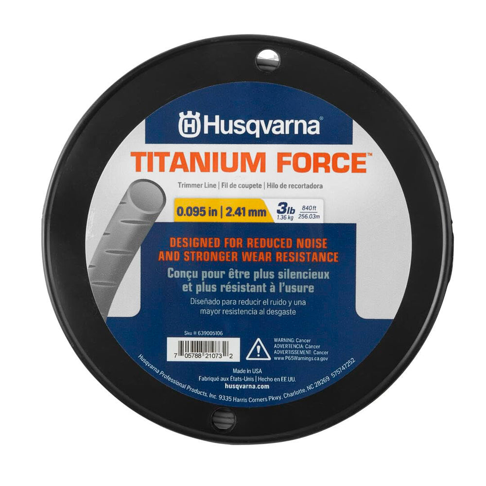 Husqvarna close-up of line texture highlighting durability benefit