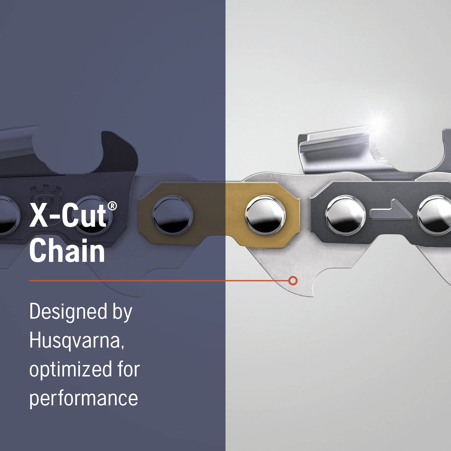 Husqvarna tool-less chain tensioning close-up for fast adjustments