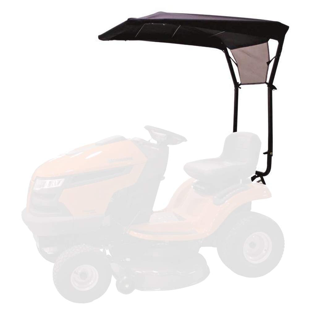 Husqvarna tractor sun shade front view showing full coverage and improved operator comfort