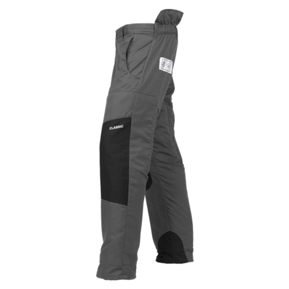Husqvarna pants worn outdoors showing ventilation and reflective logo for comfort