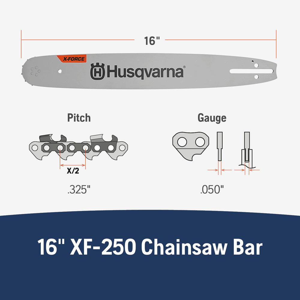 Husqvarna bar end bearing close-up showing sealed design for less maintenance