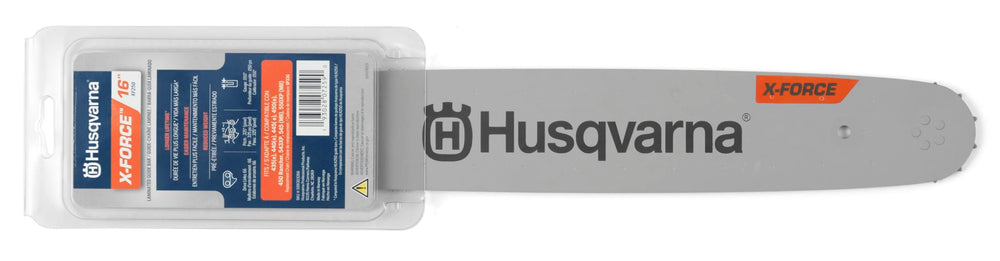 Husqvarna close-up of bar rail detail demonstrating hardened wear resistance