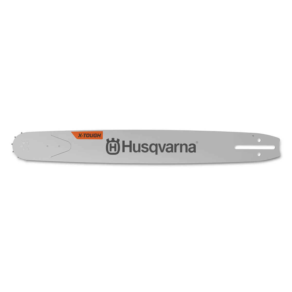 Husqvarna X-Tough front view showing bar profile and fit for reliable cutting