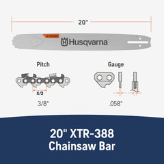 Husqvarna X-Tough RSN replaceable sprocket nose close-up highlighting serviceability