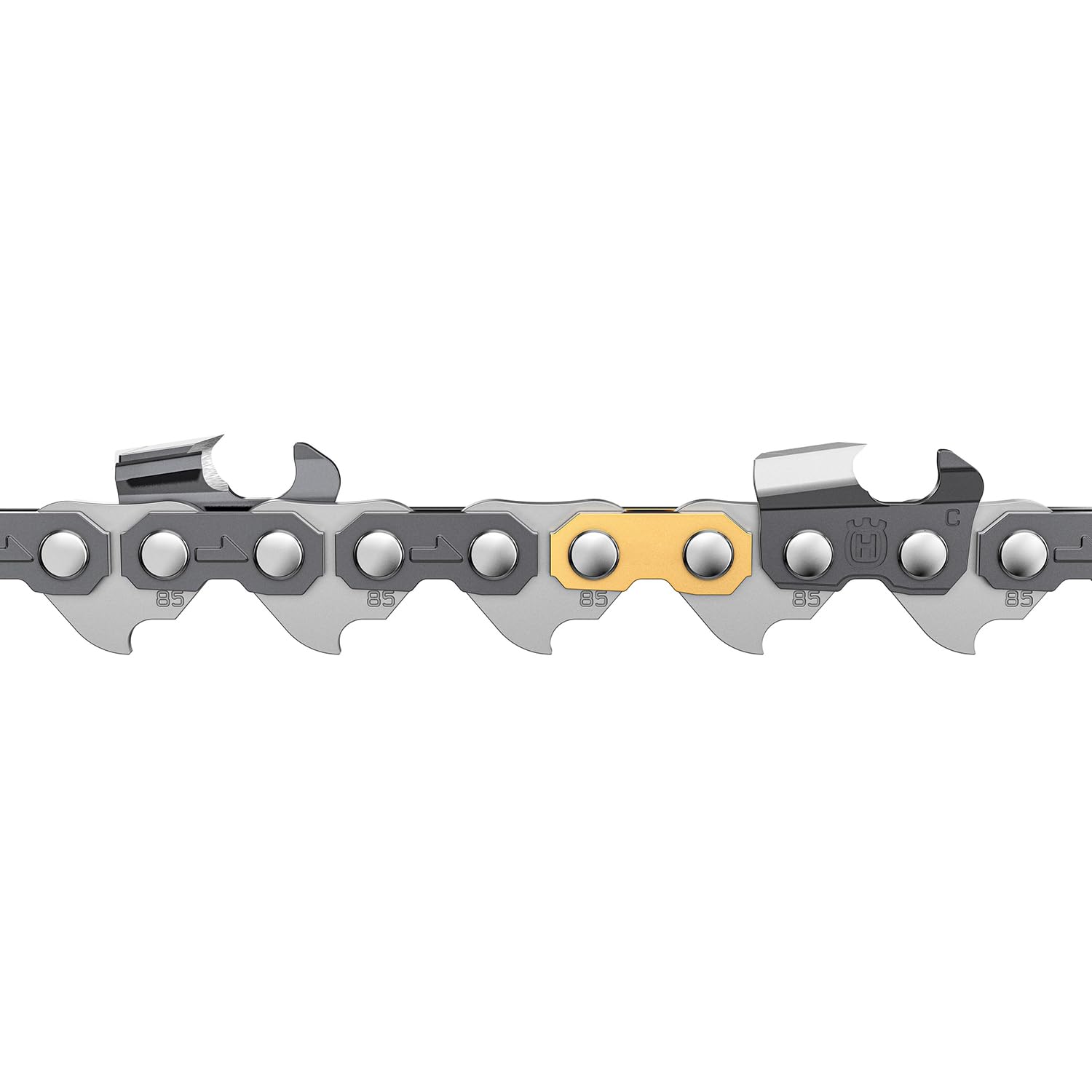 Husqvarna X‑Cut C83S 24" front packaging showing chain and benefits of factory quality