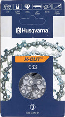 Husqvarna X-CUT close-up of full-chisel cutters highlighting sharp edges for faster cuts
