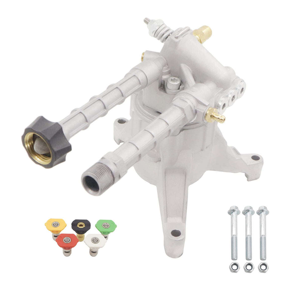 Hutdkte pump front view showing compact aluminum housing and mounting benefits