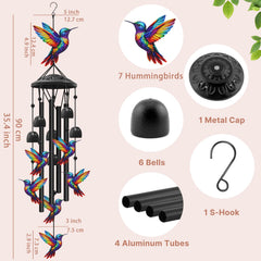 HUVNSOCH tuned aluminum tubes and bells close-up for long-lasting melody