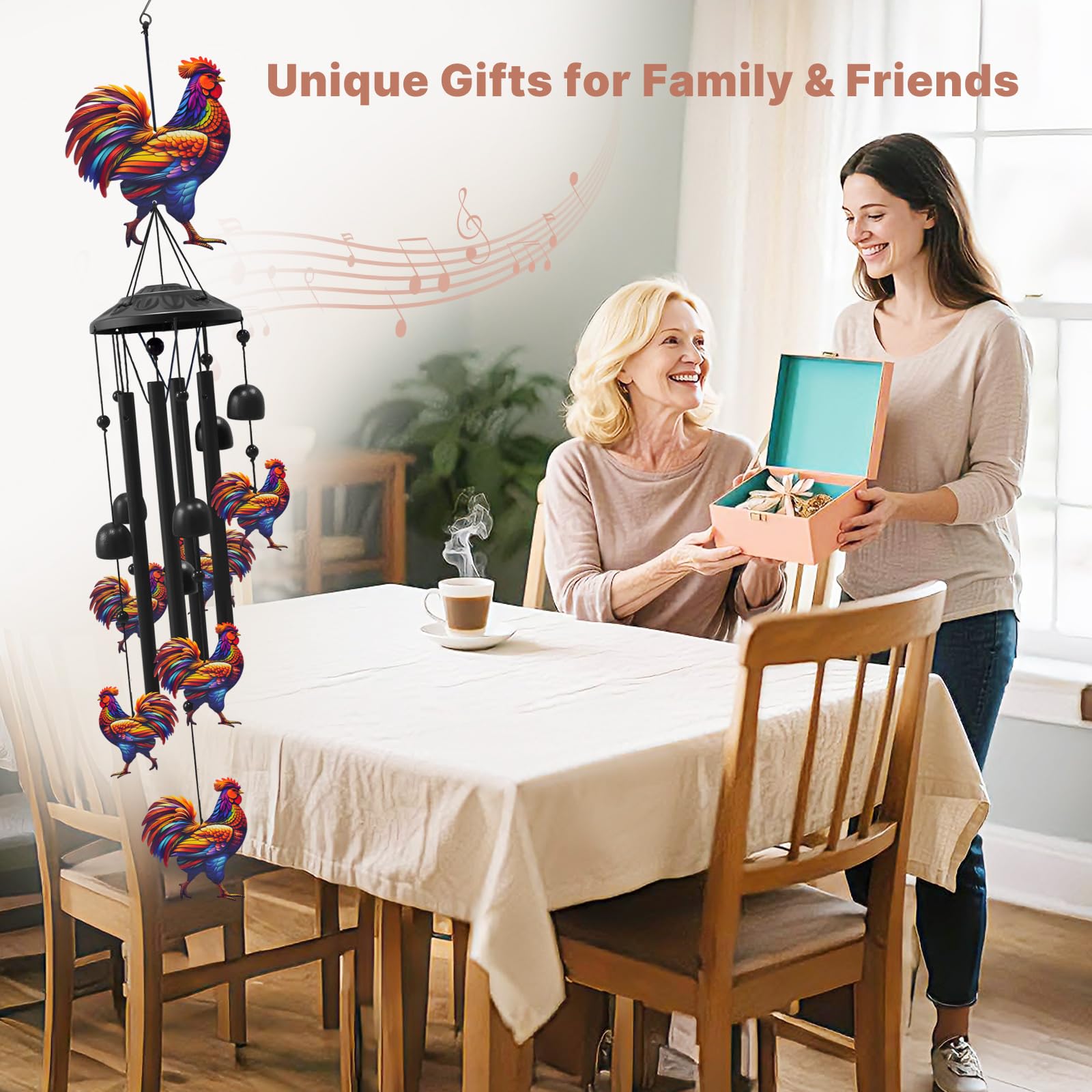 HUVNSOCH top ornament and S-hook detail for easy, tool-free hanging and stability