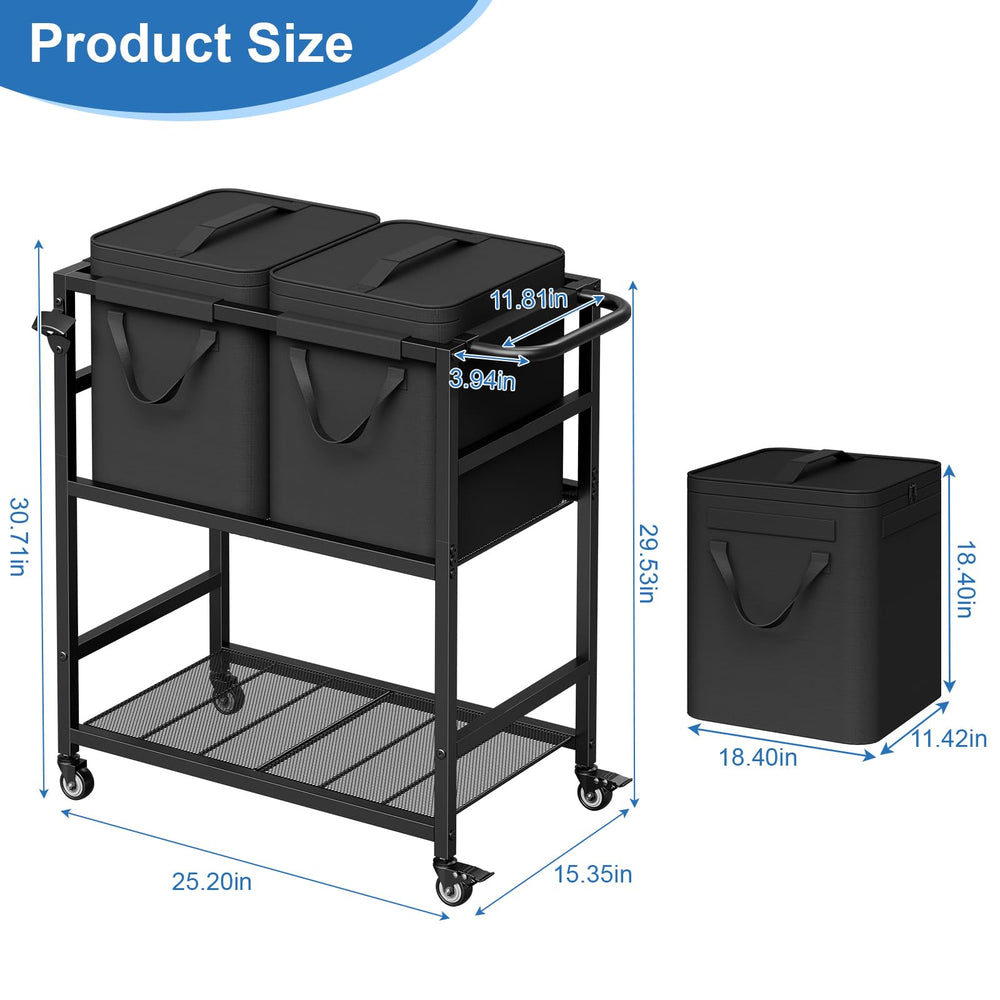 Huxitocan removable fabric bags being detached for easy cleaning benefit