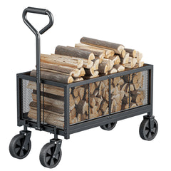 Huxitocan front view steel wagon showing sturdy load capacity