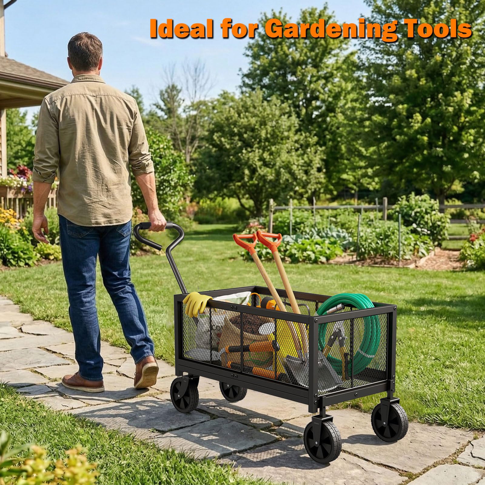 Huxitocan hauling soil in yard reducing trips and effort