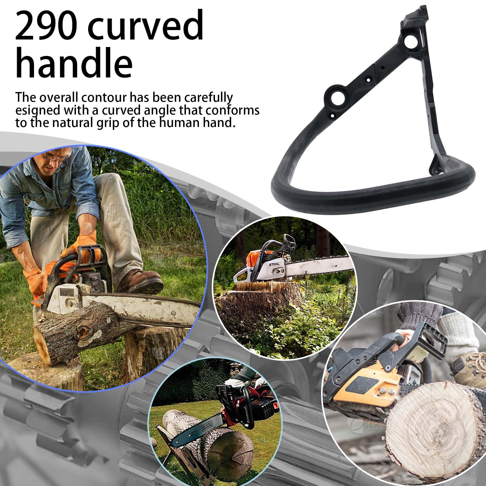 HUYUR handle side profile highlighting correct contour and ergonomic angle