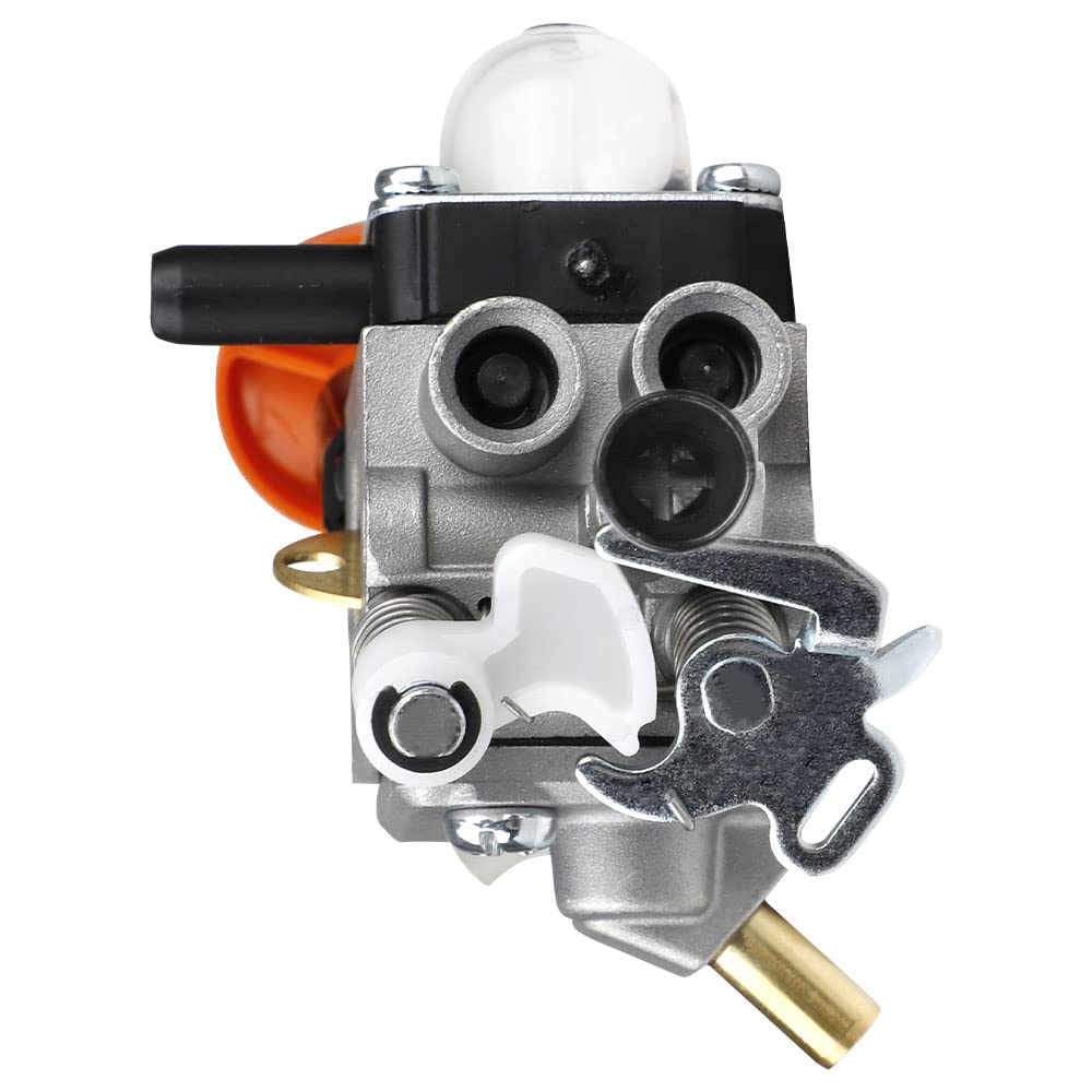 HUZTL carburetor installed on a Stihl brushcutter illustrating restored operation