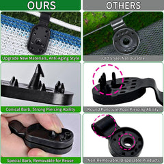 HVECT close-up of clip jaws showing textured grip for secure mesh attachment