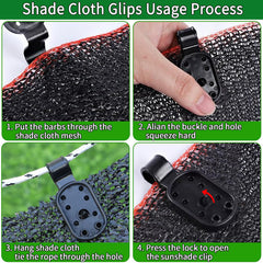 HVECT rope hole detail in clip allowing cord anchoring for windproof hold