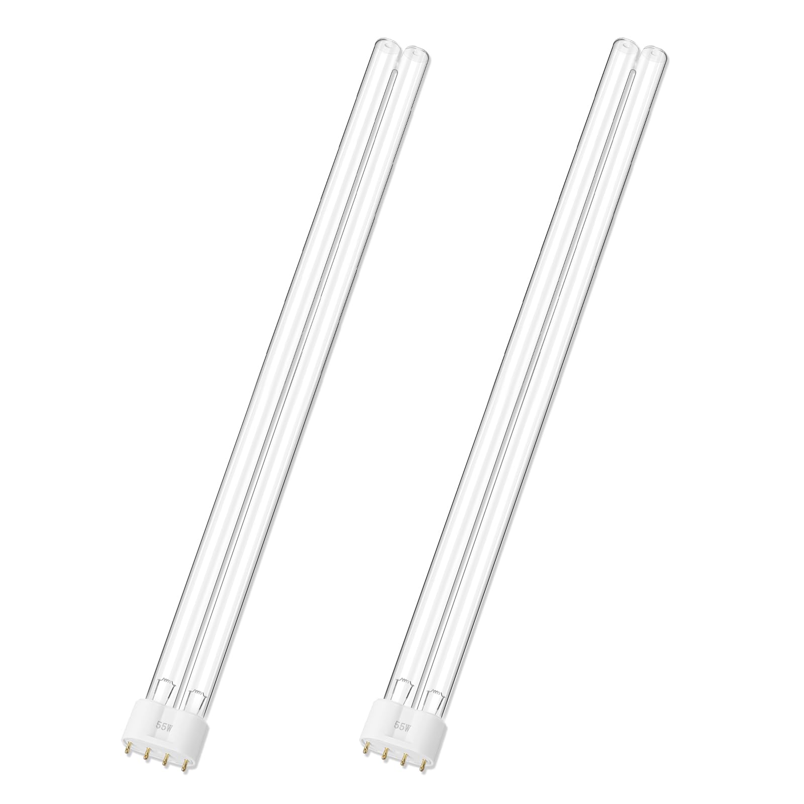 HWEIUA 55W bulb front view showing clean lamp for easy replacement