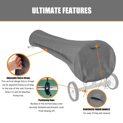 HWmatyCover hook-and-loop fastener detail securing cover against wind