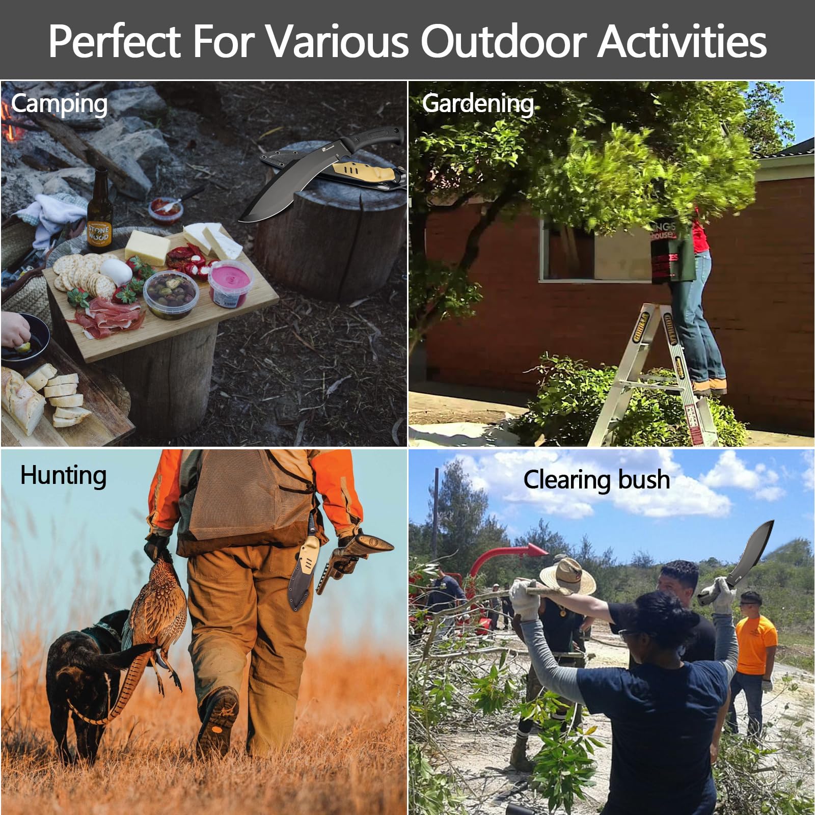 HX OUTDOORS next-to-gear scale comparison showing compact portability benefit