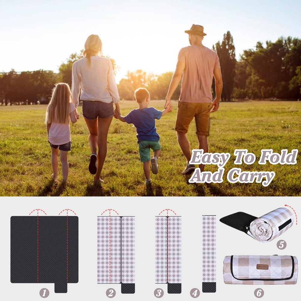 HX&OD couple on blanket in park showing comfort and easy setup
