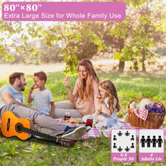 HX&OD folded blanket in compact roll with Velcro strap for easy transport